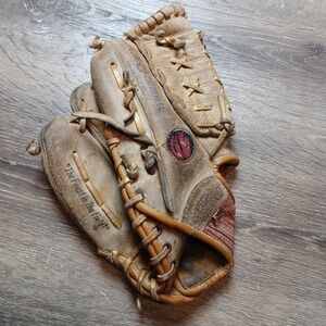 VTG Rawlings LHT GJ90 Reggie Jackson Leather Baseball Glove Arch Deep Pocket 10